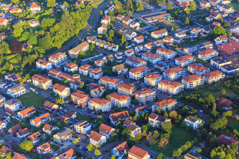 Neubaugebiet Kreuzerweg aus Nordwesten in Ettenheim im Bundesland Baden-Württemberg, Deutschland