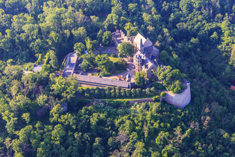 Schrägluftbild von Schloss Mansfeld im Bundesland Sachsen-Anhalt, Deutschland