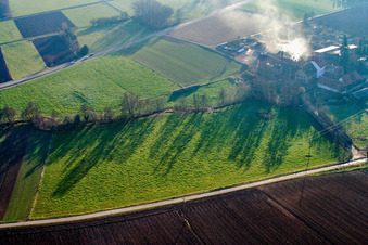 Schaidt, Schaidter Mühle in Wörth am Rhein im Bundesland Rheinland-Pfalz, Deutschland aus der Vogelperspektive