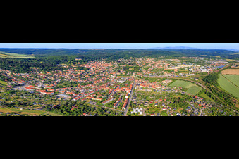 Panorama Stadtansicht aus Osten in Blankenburg im Bundesland Sachsen-Anhalt, Deutschland