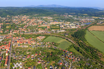 Gleisdreieck in Blankenburg im Bundesland Sachsen-Anhalt, Deutschland