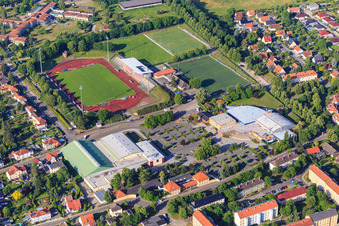 Friedensstadion des VfB Germania Halberstadt und Freizeit- und Sportzentrum Halberstadt im Bundesland Sachsen-Anhalt, Deutschland