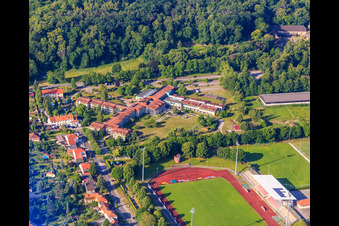 Friedensstadion des VfB Germania Halberstadt, Pflegeheim Haus Spiegelsberge und K6 Seminarhotel im Bundesland Sachsen-Anhalt, Deutschland