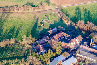 Schaidt, Schaidter Mühle in Wörth am Rhein im Bundesland Rheinland-Pfalz, Deutschland von der Drohne aus gesehen