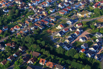 Neubaugebiet K2 in Kandel im Bundesland Rheinland-Pfalz, Deutschland von der Drohne aus gesehen