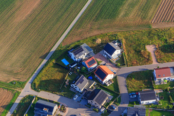 Neubaugebiet K2 in Kandel im Bundesland Rheinland-Pfalz, Deutschland vom Flugzeug aus