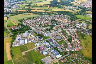 Ortsteil Ansicht aus Westen in Balingen im Bundesland Baden-Württemberg, Deutschland