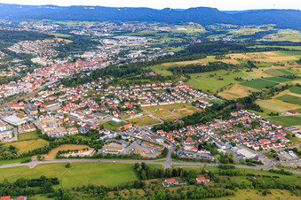 Stadtansicht aus Nordwesten in Balingen im Bundesland Baden-Württemberg, Deutschland