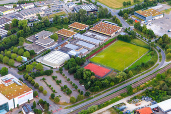 Philipp-Matthäus-Hahn-Schule und Kreissporthalle in Balingen im Bundesland Baden-Württemberg, Deutschland