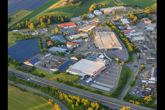 Gewerbegebiet Raiffeisenstraße mit BAUHAUS, Kaufland Zimmern ob Rottweil im Bundesland Baden-Württemberg, Deutschland