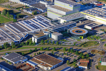 Luftaufnahme von Industriegebiet Heinrich-Blickle-Straße mit chefbeschlag GmbH,. MAFU Group und Blickle Räder+Rollen GmbH u. Co. KG in Rosenfeld im Bundesland Baden-Württemberg, Deutschland