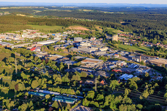 Industriegebiet im Osten zwischen B28 und B294 in Freudenstadt im Bundesland Baden-Württemberg, Deutschland