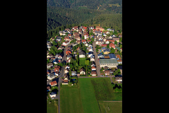 Luftbild von Ortsansicht aus Osten mit Josef-Merz-Halle im Ortsteil Vorderaichhalden in Aichhalden im Bundesland Baden-Württemberg, Deutschland