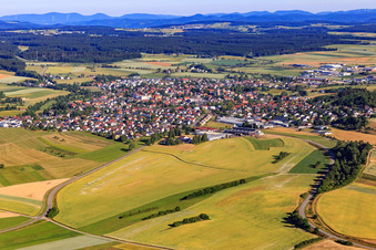Ortsansicht aus Südosten in Dunningen im Bundesland Baden-Württemberg, Deutschland