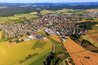 Luftbild von Ortsansicht aus Südosten in Dunningen im Bundesland Baden-Württemberg, Deutschland