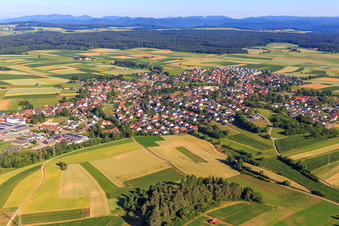 Ortsansicht aus Südwesten im Ortsteil Waldmössingen in Schramberg im Bundesland Baden-Württemberg, Deutschland