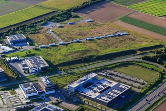 Erweiterungsfläche des Gewerbegebiet Im Speyerer Tal in Rülzheim im Bundesland Rheinland-Pfalz, Deutschland