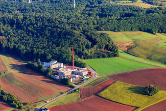 Caritas-Krankenhaus Lebach mit Baustelle für Erweiterung im Bundesland Saarland, Deutschland