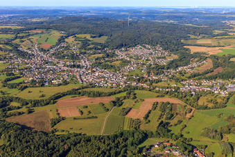 Luftbild von Hüttersdorf von Osten in Schmelz im Bundesland Saarland, Deutschland