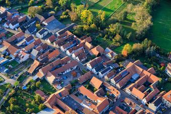 Luftbild von Obergasse in Steinweiler im Bundesland Rheinland-Pfalz, Deutschland