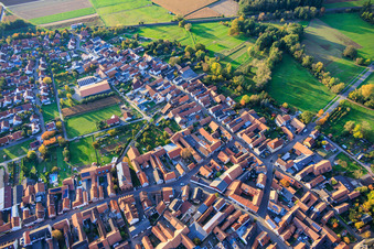 Luftaufnahme von Obergasse in Steinweiler im Bundesland Rheinland-Pfalz, Deutschland
