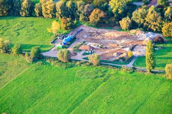 Rückbau der Erdölförderanlagen an der Queich im Ortsteil Queichheim in Landau in der Pfalz im Bundesland Rheinland-Pfalz, Deutschland