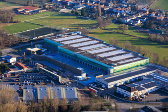 Neubau des Logistikpark der HANSAINVEST und DFI-Real-Estate Kandel für FRISCHEPLATTFORM SÜDWEST der Gemüsering Stuttgart GmbH in Wörth am Rhein im Bundesland Rheinland-Pfalz, Deutschland