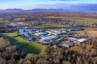 Industriegebiet Große Ahlmühle in Wörth am Rhein im Bundesland Rheinland-Pfalz, Deutschland