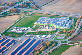 Neue Hallen des Pfalzmarkt für Obst und Gemüse eG in Mutterstadt im Bundesland Rheinland-Pfalz, Deutschland