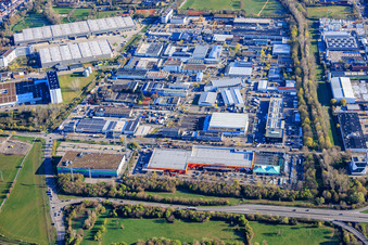 Gewerbegebiet An der Tagweide im Ortsteil Hagsfeld in Karlsruhe im Bundesland Baden-Württemberg, Deutschland