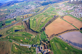 Golfplatz Golfpark Karlsruhe - GOLF absolute am Gut Batzenhof im Ortsteil Hohenwettersbach im Bundesland Baden-Württemberg, Deutschland