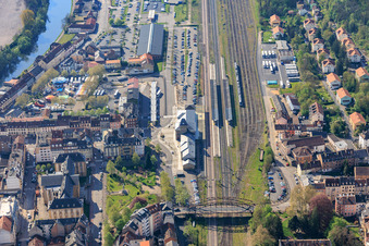 Bahnhof von Nordwesten in Saargemünd im Bundesland Moselle, Frankreich