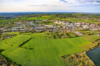 Farébersviller aus Süden im Bundesland Moselle, Frankreich