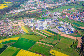 Industriegebiet Gunterstal, Langenfeld mit Hager Electro GmbH & Co. KG und KÜS Kfz-Prüfstelle Ingenieurbüro Grothe im Ortsteil Webenheim in Blieskastel im Bundesland Saarland, Deutschland