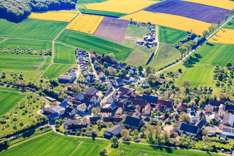 Greßhausen von Westen in Gädheim im Bundesland Bayern, Deutschland