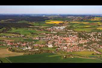 Stadtansicht aus Westen in Neustadt an der Orla im Bundesland Thüringen, Deutschland