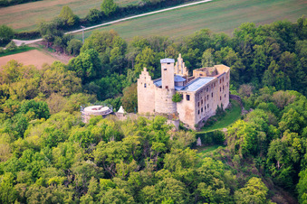 Burg Trimburg von Nordosten im Ortsteil Trimberg in Elfershausen im Bundesland Bayern, Deutschland