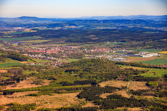 Hildburghausen von Südosten im Bundesland Thüringen, Deutschland