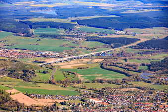 Ilmtalbrücke für den ICE im Ortsteil Langewiesen in Ilmenau im Bundesland Thüringen, Deutschland