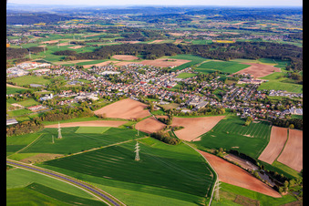 Statdansicht aus Norden in Weidhausen bei Coburg im Bundesland Bayern, Deutschland