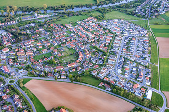 Rückelstraße und Neubaugebiet Geschwister-Scholl-Ring in Haßfurt im Bundesland Bayern, Deutschland