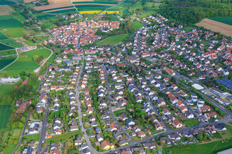 Euerbach von Südosten im Bundesland Bayern, Deutschland