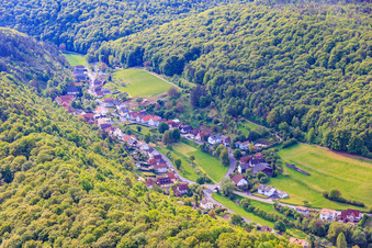 Engenthal von Nordwesten in Elfershausen im Bundesland Bayern, Deutschland
