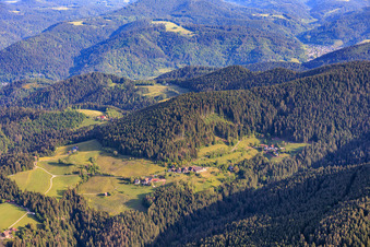 Ortsteil Rohrbach von Südosten in Schiltach im Bundesland Baden-Württemberg, Deutschland