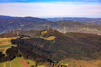 Windpark Falkenhöhe im Ortsteil Unter-Reichenbach in Hornberg im Bundesland Baden-Württemberg, Deutschland