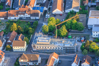 Baustelle für Neubau einer Mensa der Ludwig-Riedinger-Grundschule in Kandel im Bundesland Rheinland-Pfalz, Deutschland