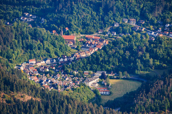 Schiltach aus Süden im Bundesland Baden-Württemberg, Deutschland