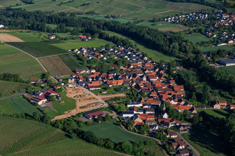 Erschliessung des Neubaugebiet am Weingut Lindenhof im Ortsteil Klingen in Heuchelheim-Klingen im Bundesland Rheinland-Pfalz, Deutschland