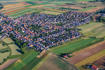 Mechtersheim von Südwesten in Römerberg im Bundesland Rheinland-Pfalz, Deutschland