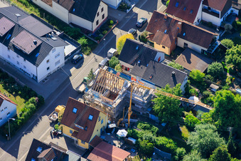 Baustelle zur Totalrenovierung eines EFH in der Waldstr in Kandel im Bundesland Rheinland-Pfalz, Deutschland